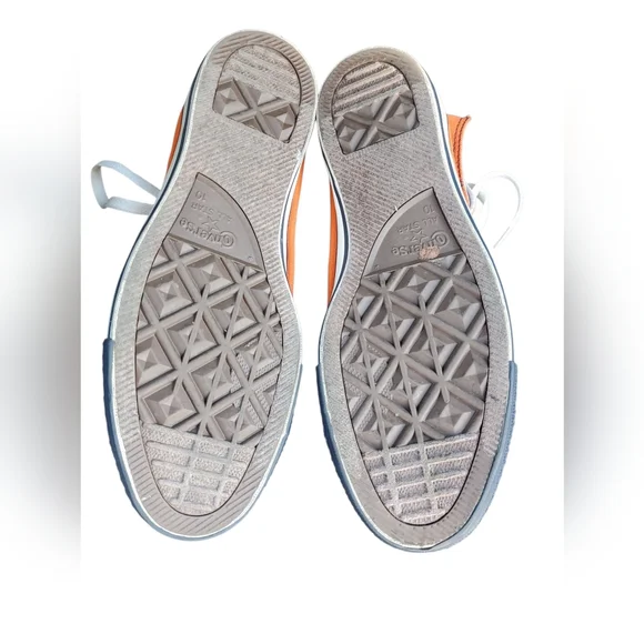 Mens Converse Orange High-Top Sneakers with White Laces Size 10 - Picture 3 of 3